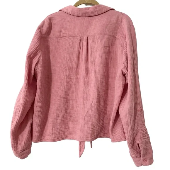 Cotton Gauze Button Down Top - Picture 4 of 7